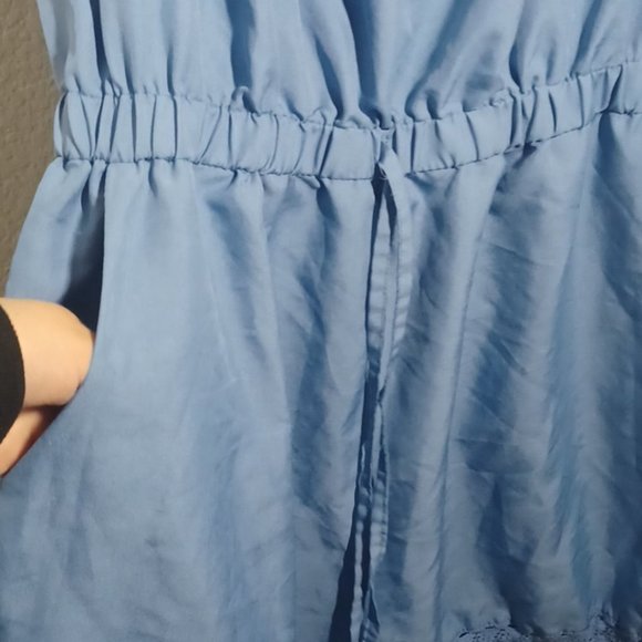 Blue off shoulder Romper - Picture 5 of 9